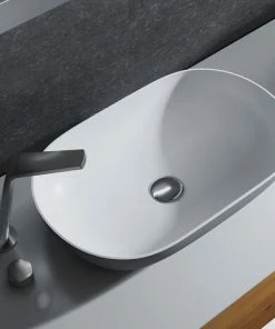 BERNSTEIN Vasque à Poser O-540 En Fonte Minérale - Gris/blanc - 54 X 34 X 12 Cm: Sans Cache Supplémentaire 10 BERNSTEIN Vasque à Poser O-540 En Fonte Minérale - Gris/blanc - 54 X 34 X 12 Cm: Sans Cache Supplémentaire -BERNSTEIN Shop 54314688 4