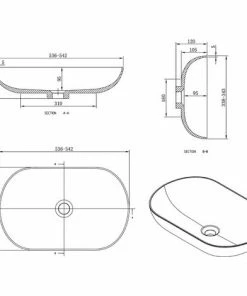 BERNSTEIN Vasque à Poser O-540 En Fonte Minérale - Gris/blanc - 54 X 34 X 12 Cm: Sans Cache Supplémentaire 11 BERNSTEIN Vasque à Poser O-540 En Fonte Minérale - Gris/blanc - 54 X 34 X 12 Cm: Sans Cache Supplémentaire -BERNSTEIN Shop 54314688 5