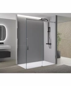 BERNSTEIN Paroi De Douche Fixe Et Porte Coulissante DX906 FLEX - Revêtement Nano -dimensions Sélectionnables: 100cm, 70cm