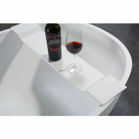 BERNSTEIN Baignoire îlot En Fonte Minérale VELA STONE - Blanc Mat, 180 X 90cm - Accessoires En Option: Sans Robinet Mitigeur, Sans Siphon 4 BERNSTEIN Baignoire îlot En Fonte Minérale VELA STONE - Blanc Mat, 180 X 90cm - Accessoires En Option: Sans Robinet Mitigeur, Sans Siphon – Image 2