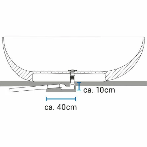 BERNSTEIN Baignoire îlot En Fonte Minérale VELA STONE - Blanc Mat, 180 X 90cm - Accessoires En Option: Sans Robinet Mitigeur, Sans Siphon 7 BERNSTEIN Baignoire îlot En Fonte Minérale VELA STONE - Blanc Mat, 180 X 90cm - Accessoires En Option: Sans Robinet Mitigeur, Sans Siphon – Image 5