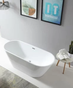 BERNSTEIN Baignoire îlot En Acrylique Sanitaire Blanc Brillant LUGANO - OMS-771 170 X 74 Cm - Accessoires En Option: Sans Robinet Mitigeur, Sans Siphon -BERNSTEIN Shop 54314806 3