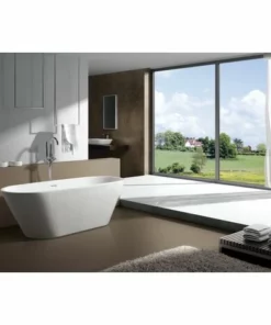 BERNSTEIN Baignoire îlot En Acrylique Sanitaire Blanc Brillant LUGANO - OMS-771 170 X 74 Cm - Accessoires En Option: Sans Robinet Mitigeur, Sans Siphon -BERNSTEIN Shop 54314806 4