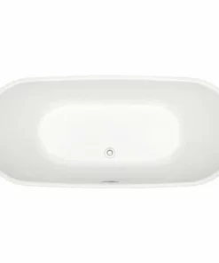 BERNSTEIN Baignoire îlot En Acrylique Sanitaire Blanc Brillant LUGANO - OMS-771 170 X 74 Cm - Accessoires En Option: Sans Robinet Mitigeur, Sans Siphon -BERNSTEIN Shop 54314806 5