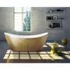 BERNSTEIN Baignoire îlot En Acrylique Sanitaire Effet Feuille D'or SIENA - 173 X 73 X 75 Cm - Accessoires En Option: Sans Robinet Mitigeur, Sans Siphon -BERNSTEIN Shop 54314931 1