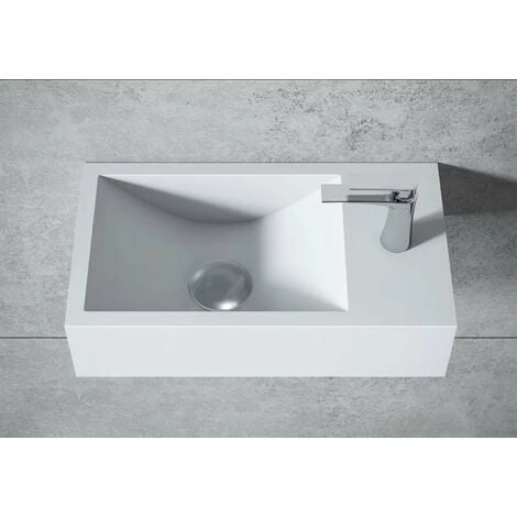 BERNSTEIN Lave-mains En Solid Surface BA18 - 40 X 22 X 10 Cm - Couleur Et Plage De Robinetterie à Droite Ou à Gauche Sélectionnables: Blanc Mat, Sans Bonde Pop Up, Sans Cache Supplémentaire, Espace De Rangement à Droite, Sans Console Métallique 3 BERNSTEIN Lave-mains En Solid Surface BA18 - 40 X 22 X 10 Cm - Couleur Et Plage De Robinetterie à Droite Ou à Gauche Sélectionnables: Blanc Mat, Sans Bonde Pop Up, Sans Cache Supplémentaire, Espace De Rangement à Droite, Sans Console Métallique