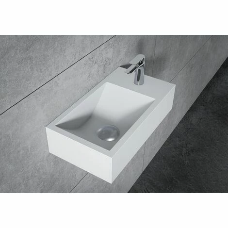 BERNSTEIN Lave-mains En Solid Surface BA18 - 40 X 22 X 10 Cm - Couleur Et Plage De Robinetterie à Droite Ou à Gauche Sélectionnables: Blanc Mat, Sans Bonde Pop Up, Sans Cache Supplémentaire, Espace De Rangement à Droite, Sans Console Métallique 4 BERNSTEIN Lave-mains En Solid Surface BA18 - 40 X 22 X 10 Cm - Couleur Et Plage De Robinetterie à Droite Ou à Gauche Sélectionnables: Blanc Mat, Sans Bonde Pop Up, Sans Cache Supplémentaire, Espace De Rangement à Droite, Sans Console Métallique – Image 2