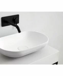 BERNSTEIN Vasque à Poser O-541 En Solid Surface - En Blanc Mat Ou Gris/blanc Mat - 54 X 34 X 13 Cm: Blanc Mat