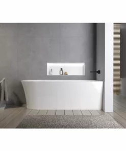 BERNSTEIN Baignoire Murale NORA CORNER En Acrylique Blanc Brillant - 170 X 80 Cm - Installation à Droite - Robinetterie En Option: Sans Robinet Mitigeur, Blanc Brillant -BERNSTEIN Shop 54314996 5