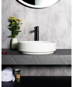 BERNSTEIN Lavabo à Poser En Solid Surface NT2430 - 42 X 42 X 11 Cm - Couleur Sélectionnable: Blanc Mat -BERNSTEIN Shop 54315087 3