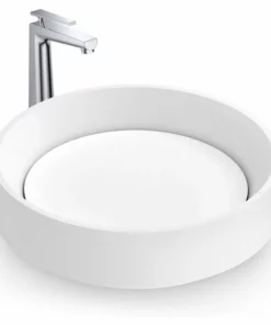 BERNSTEIN Lavabo à Poser En Solid Surface NT2430 - 42 X 42 X 11 Cm - Couleur Sélectionnable: Blanc Mat -BERNSTEIN Shop 54315087 4