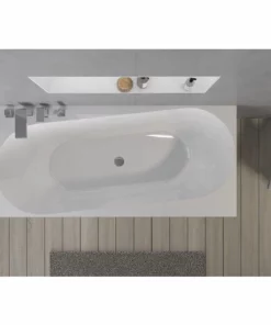 BERNSTEIN Baignoire îlot ONDA En Acrylique Sanitaire Blanc Brillant - 170 X 78 X 58 Cm - Robinetterie 6080 En Option: Sans Siphon, Sans Mitigeur 6080, Blanc Brillant -BERNSTEIN Shop 54315113 3