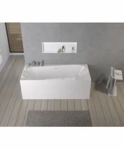 BERNSTEIN Baignoire îlot ONDA En Acrylique Sanitaire Blanc Brillant - 170 X 78 X 58 Cm - Robinetterie 6080 En Option: Sans Siphon, Sans Mitigeur 6080, Blanc Brillant -BERNSTEIN Shop 54315113 4