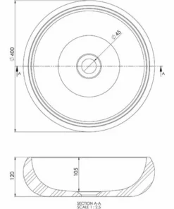 BERNSTEIN Vasque à Poser NT8559 En Solid Surface - Ø40 - Couleur Sélectionnable: Blanc Mat, Sans Bonde Pop Up, Sans Cache Supplémentaire 9 BERNSTEIN Vasque à Poser NT8559 En Solid Surface - Ø40 - Couleur Sélectionnable: Blanc Mat, Sans Bonde Pop Up, Sans Cache Supplémentaire -BERNSTEIN Shop 54315174 4