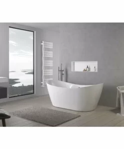BERNSTEIN Baignoire îlot SIENA 2.0 En Acrylique Blanc - 170 X 80 X 68 Cm - Robinetterie Disponible En Option: Sans Robinet Mitigeur, Blanc Brillant
