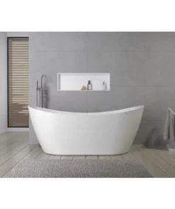 BERNSTEIN Baignoire îlot SIENA 2.0 En Acrylique Blanc - 170 X 80 X 68 Cm - Robinetterie Disponible En Option: Sans Robinet Mitigeur, Blanc Brillant -BERNSTEIN Shop 54315211 3
