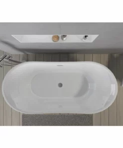 BERNSTEIN Baignoire îlot SIENA 2.0 En Acrylique Blanc - 170 X 80 X 68 Cm - Robinetterie Disponible En Option: Sans Robinet Mitigeur, Blanc Brillant -BERNSTEIN Shop 54315211 4