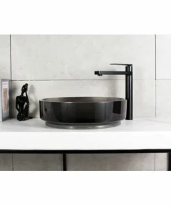 BERNSTEIN Vasque à Poser NT2430G En Résine Synthétique - 42 X 42 X 11 Cm - Noir Brillant: Sans Bonde Pop Up -BERNSTEIN Shop 54560231 5