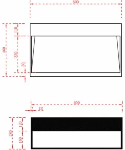 BERNSTEIN Vasque Murale En Pierre Solide (Solid Stone) Avec Espace De Rangement TWG71 - Blanc Mat - Largeur Sélectionnable: 60 Cm -BERNSTEIN Shop 54665257 5