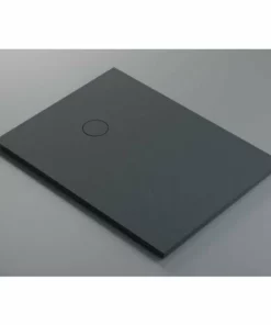 BERNSTEIN Receveur De Douche En Pierre Solide (Solid Surface) BA3095 - 120 X 90 Cm - Couleur Sélectionnable: Sans Système D‘évacuation, Gris Quartz