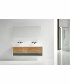 BERNSTEIN Meuble De Salle De Bain Avec Double Vasque Fiona 1600 - Façade Effet Chêne - Miroir & Colonne De Rangement En Option: Sans Miroir, Sans Meuble Mural 10 BERNSTEIN Meuble De Salle De Bain Avec Double Vasque Fiona 1600 - Façade Effet Chêne - Miroir & Colonne De Rangement En Option: Sans Miroir, Sans Meuble Mural -BERNSTEIN Shop 54714185 4