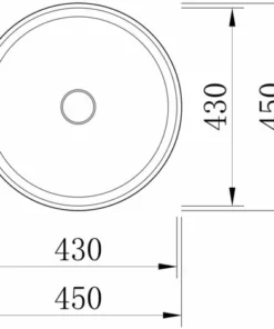 BERNSTEIN Vasque Design à Poser NT2420 En Fonte Minérale - Gris Effet Béton Mat - 45 X 45 X 10 Cm: Sans Bonde Pop Up -BERNSTEIN Shop 54829063 3