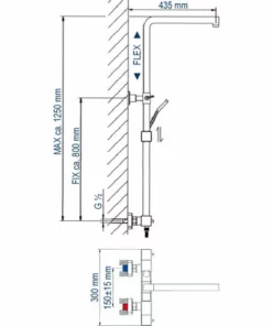 BERNSTEIN Système De Douche Thermostatique 3011 Basic Avec Douchette à Main - Tête De Douche Carrée Ou Ronde Sélectionnable: Sans Tête (de Douche), Sans Tête (de Douche) -BERNSTEIN Shop 54829068 3