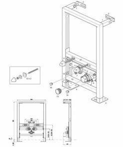 Bâti-support Mural Pour Bidet Suspendu BERNSTEIN G30013A -BERNSTEIN Shop 56343811 3