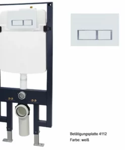 BERNSTEIN WC Suspendu Offre Spéciale Pack économique 23: NT2038 - Et Bâti-support G3008 Avec Plaque De Déclenchement: Modèle 4111 Blanc Mat -BERNSTEIN Shop 56370327 5