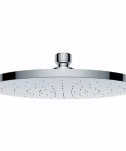 BERNSTEIN Douche De Tête Ronde En ABS - D2250 - Fonction Autonettoyante - 22,50 Cm - Couleur Noir Mat Ou Chromé: Chrome