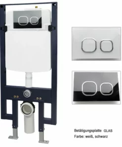 BERNSTEIN WC Suspendu Offre Spéciale Pack économique 21: B-8030 Noir - Bâti-support G3008 Avec Plaque De Déclenchement à Choix: Modèle Verre Noir -BERNSTEIN Shop 57370942 5