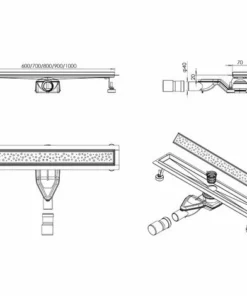 BERNSTEIN Caniveau De Sol Pour Douche à L'italienne FlexG013 Avec Grille En Acier Inoxydable - Longueur Sélectionnable: 600mm -BERNSTEIN Shop 57759520 5