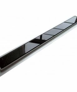 BERNSTEIN Caniveau De Sol Grand Débit Pour Douche Italienne FlexGL01 - Grille En Verre Noir - Longueur Sélectionnable: 600mm