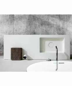 BERNSTEIN Vasque Murale BA8012 En Solid Surface - 121 X 45 X 12 Cm - Couleur Au Choix - Console Métallique En Option: Blanc Mat, Sans Console Métallique -BERNSTEIN Shop 59295594 5