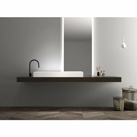 BERNSTEIN Vasque En Solid Surface Pour Montage Mural Ou à Poser - TWG211 - Blanc Mat - Largeur Sélectionnable: 80 Cm 5 BERNSTEIN Vasque En Solid Surface Pour Montage Mural Ou à Poser - TWG211 - Blanc Mat - Largeur Sélectionnable: 80 Cm – Image 3