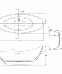 BERNSTEIN Baignoire îlot VICE 2.0 En Acrylique Sanitaire - 183,5 X 78,5 X 76,9 Cm - Couleur Sélectionnable - Robinetterie En Option: Sans Robinet Mitigeur, Blanc Brillant 7 BERNSTEIN Baignoire îlot VICE 2.0 En Acrylique Sanitaire - 183,5 X 78,5 X 76,9 Cm - Couleur Sélectionnable - Robinetterie En Option: Sans Robinet Mitigeur, Blanc Brillant -BERNSTEIN Shop 59692064 3