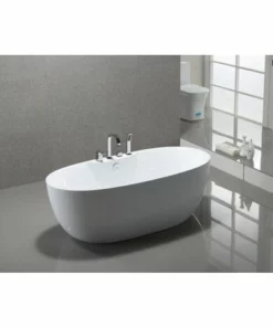 BERNSTEIN Baignoire îlot ROMA PLUS En Acrylique Sanitaire Blanc - 170 X 80 Cm - Robinetterie En Option: Sans Siphon, Avec Service De Prémontage (9 Jours Ouvrables), Avec Mitigeur 6080 Chromé -BERNSTEIN Shop 60975543 3