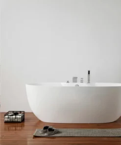 BERNSTEIN Baignoire îlot ROMA PLUS En Acrylique Sanitaire Blanc - 170 X 80 Cm - Robinetterie En Option: Sans Siphon, Avec Service De Prémontage (9 Jours Ouvrables), Avec Mitigeur 6080 Chromé -BERNSTEIN Shop 60975543 4