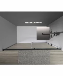 BERNSTEIN Porte De Douche Coulissante En Niche DX906 FLEX - Noir Mat - Verre De Sécurité Trempé De 8 Mm Nano - Largeur Sélectionnable: 1000mm -BERNSTEIN Shop 61336053 5