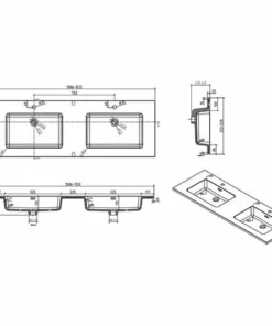 BERNSTEIN Ensemble Pour Salle De Bain EDGE 1500 - Dans Différentes Couleurs - Armoire De Toilette Et Colonne En Option: Sans Miroir, Sans Meuble Mural, Béton, Blanc Brillant -BERNSTEIN Shop 61587359 4