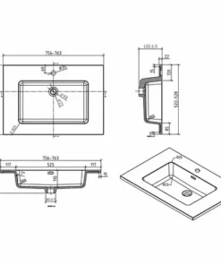 BERNSTEIN Ensemble Pour Salle De Bain EDGE 750 - Dans Différentes Couleurs - Armoire De Toilette Et Colonne En Option: Sans Miroir, Sans Meuble Mural, Béton, Blanc Brillant -BERNSTEIN Shop 61587400 4
