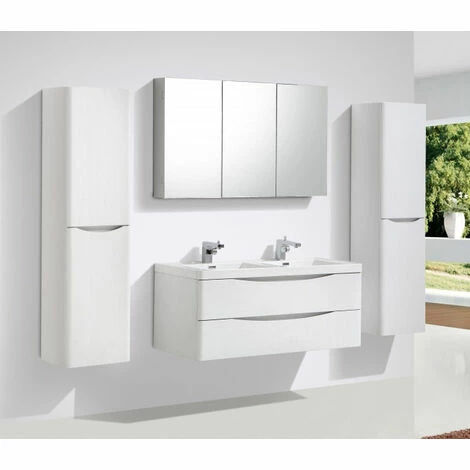 BERNSTEIN Colonne De Rangement Disponible Dans Différentes Couleurs - Convient Aux Ensembles De Meubles SMILE: Avec Armoire Latérale à Gauche, Lilie Weiß (de) 4 BERNSTEIN Colonne De Rangement Disponible Dans Différentes Couleurs - Convient Aux Ensembles De Meubles SMILE: Avec Armoire Latérale à Gauche, Lilie Weiß (de) – Image 2