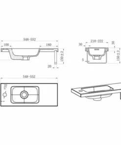 BERNSTEIN Meuble Lave-mains Avec Porte Serviette Intégré TABLO 400 Dans Différentes Couleurs - Armoire De Toilette En Option: Sans Miroir, Aspect Chêne Brun -BERNSTEIN Shop 61661029 5
